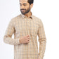 Beige Checked Smart Fit Semi Casual Shirt | Greenfibre