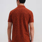 Rust Printed Slim Fit Polo T-Shirt | Greenfibre