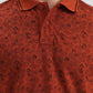 Rust Printed Slim Fit Polo T-Shirt | Greenfibre