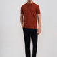 Rust Printed Slim Fit Polo T-Shirt | Greenfibre