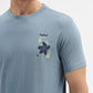 Grey Printed Slim Fit T-Shirt | Greenfibre