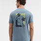 Grey Printed Slim Fit T-Shirt | Greenfibre