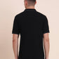 Black Solid Slim Fit Polo T-Shirt | Greenfibre