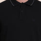 Black Solid Slim Fit Polo T-Shirt | Greenfibre