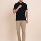 Black Solid Slim Fit Polo T-Shirt | Greenfibre