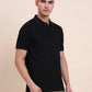 Black Solid Slim Fit Polo T-Shirt | Greenfibre