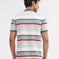 Beige & Red Striped Regular Fit Polo T-Shirt | Greenfibre