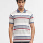 Beige & Red Striped Regular Fit Polo T-Shirt | Greenfibre