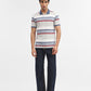 Beige & Red Striped Regular Fit Polo T-Shirt | Greenfibre