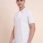 White Solid Slim Fit Polo T-Shirt | Greenfibre