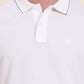 White Solid Slim Fit Polo T-Shirt | Greenfibre