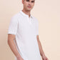 White Solid Slim Fit Polo T-Shirt | Greenfibre