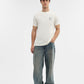 White Printed Slim Fit T-Shirt | Greenfibre