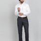 Blue Checked Slim Fit Formal Trouser | Greenfibre