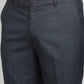 Blue Checked Slim Fit Formal Trouser | Greenfibre