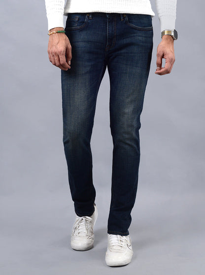 Tinted Blue Washed Slim Fit Jeans | JadeBlue