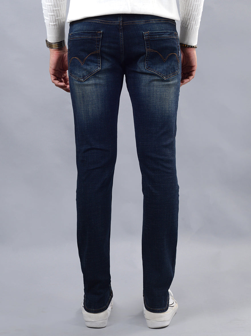 Tinted Blue Washed Slim Fit Jeans | JadeBlue