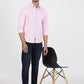 Pink Solid Slim Fit Casual Shirt | Greenfibre