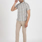 Green Checked Slim Fit Casual Shirt | Greenfibre