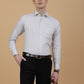 Light Grey Checked Slim Fit Formal Shirt | Greenfibre