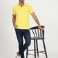 Yellow Solid Slim Fit Polo T-Shirt | Greenfibre