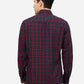 Blue & Red Checked Smart Fit Semi Casual Shirt | Greenfibre