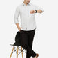 White Striped Slim Fit Casual Shirt | Greenfibre