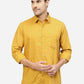 Mustard Yellow Solid Smart Fit Semi Casual Shirt | Greenfibre