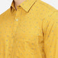 Mustard Yellow Solid Smart Fit Semi Casual Shirt | Greenfibre