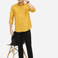 Mustard Yellow Solid Smart Fit Semi Casual Shirt | Greenfibre