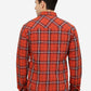 Orange Checked Slim Fit Casual Shirt | Greenfibre