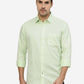 Mint Green Printed Smart Fit Semi Casual Shirt | Greenfibre