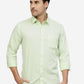 Mint Green Printed Smart Fit Semi Casual Shirt | Greenfibre