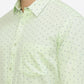 Mint Green Printed Smart Fit Semi Casual Shirt | Greenfibre