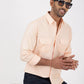 Orange Solid Slim Fit Casual Shirt | Greenfibre