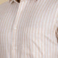 Orange Striped Slim Fit Formal Shirt | Greenfibre