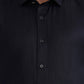 Navy Blue Solid Slim Fit Party Wear Shirt | Greenfibre