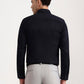 Navy Blue Solid Slim Fit Party Wear Shirt | Greenfibre