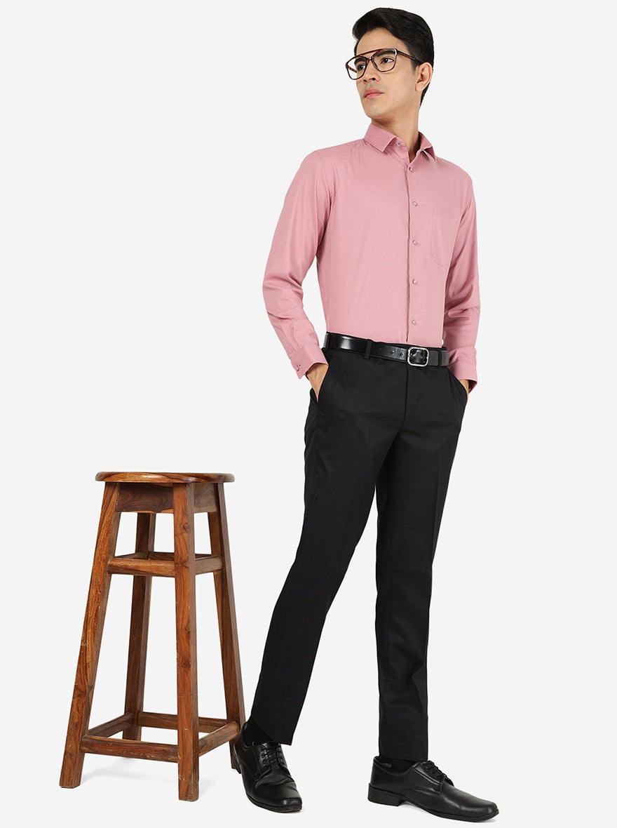 Pink Solid Slim fit Party Wear Shirt | Greenfibre