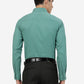 Green Solid Slim Fit Party Wear Shirt | Greenfibre