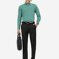 Green Solid Slim Fit Party Wear Shirt | Greenfibre