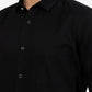 Black Solid Slim Fit Party Wear Shirt | Greenfibre