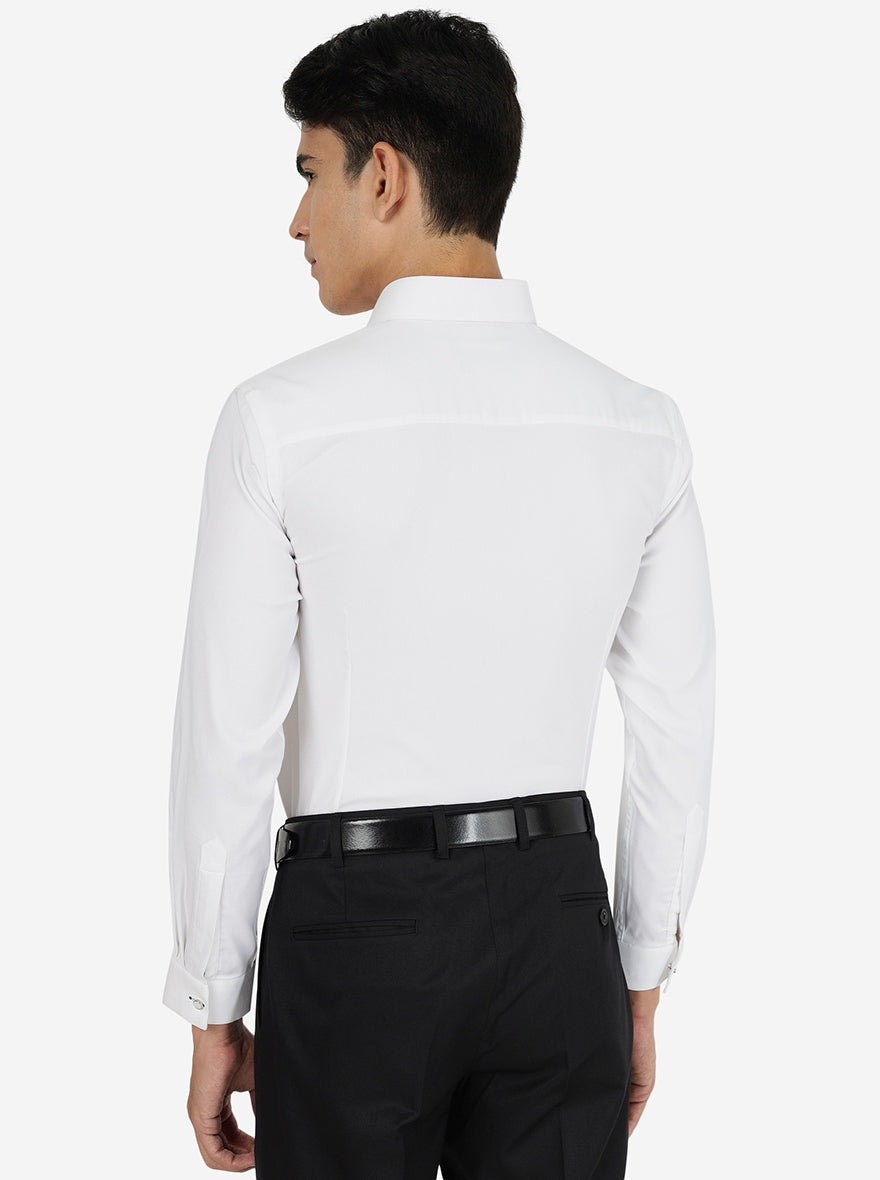 White Solid Slim fit Party Wear Shirt | Greenfibre