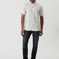 White Printed Slim Fit Casual Shirt | Greenfibre