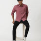 Pink Solid Slim Fit Casual Shirt | Greenfibre