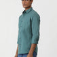 Green Solid Slim Fit Casual Shirt | Greenfibre