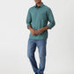 Green Solid Slim Fit Casual Shirt | Greenfibre