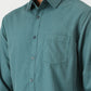 Green Solid Slim Fit Casual Shirt | Greenfibre