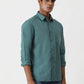 Green Solid Slim Fit Casual Shirt | Greenfibre