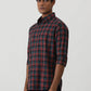 Red Checked Slim Fit Casual Shirt | Greenfibre